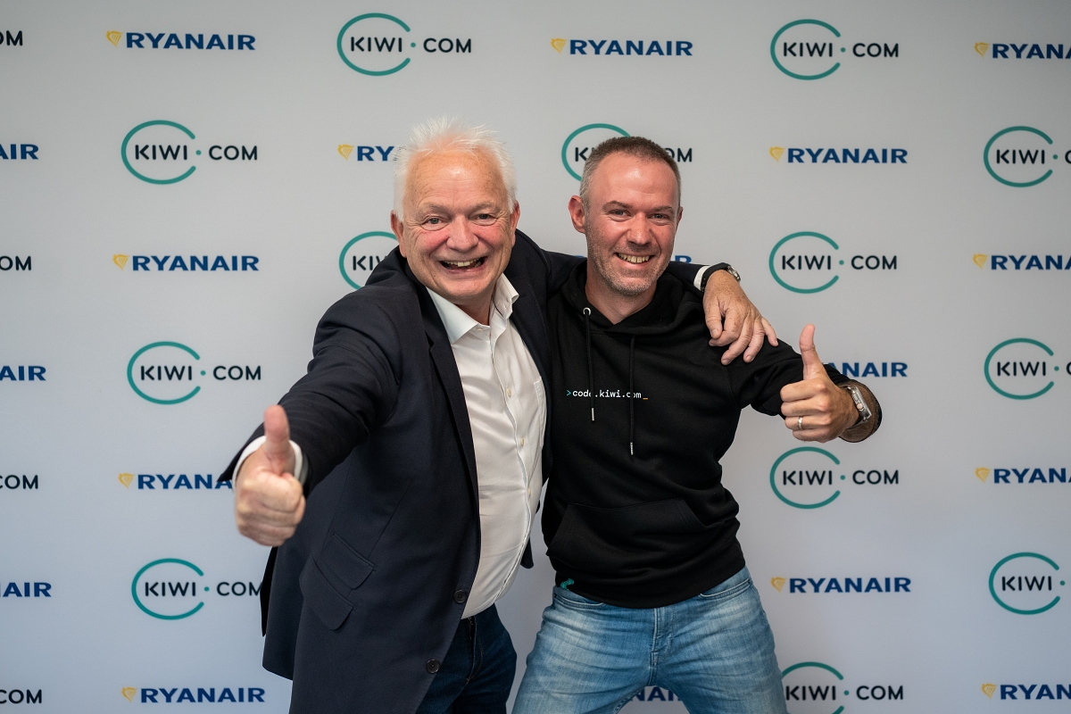 Kiwi.com pierwszą firmą OTA, z którą linie lotnicze Ryanair rozpoczęły strategiczną współpracę